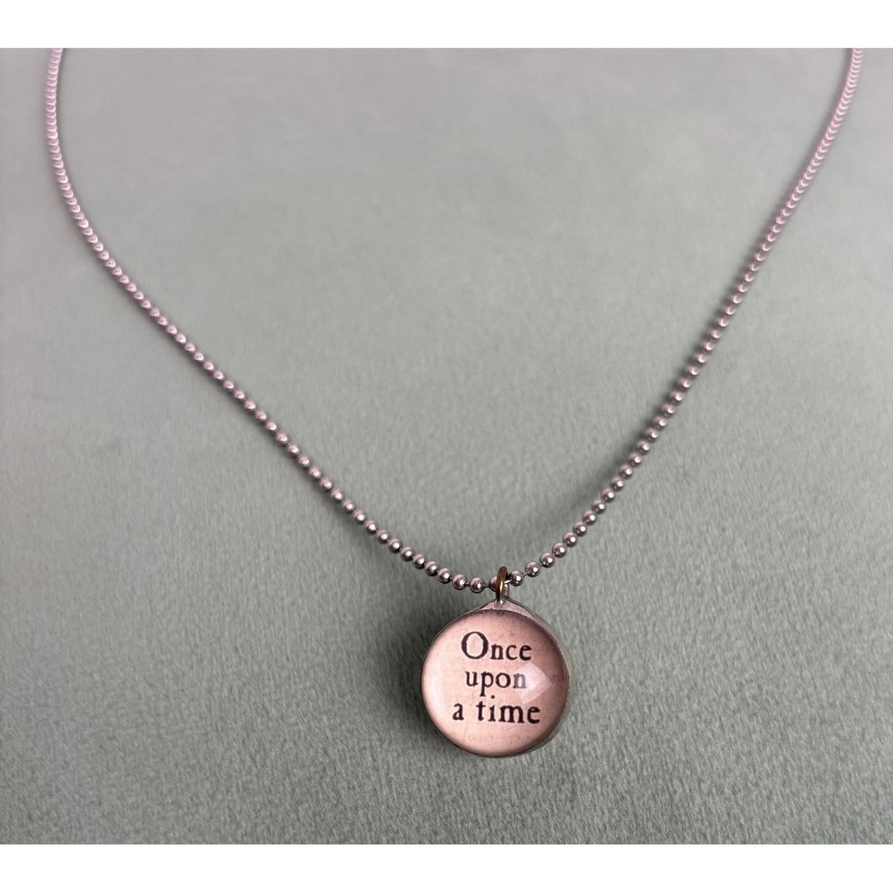 Once Upon A Time Happily Ever‎ After Double Sided Pendant Chain Necklace P219